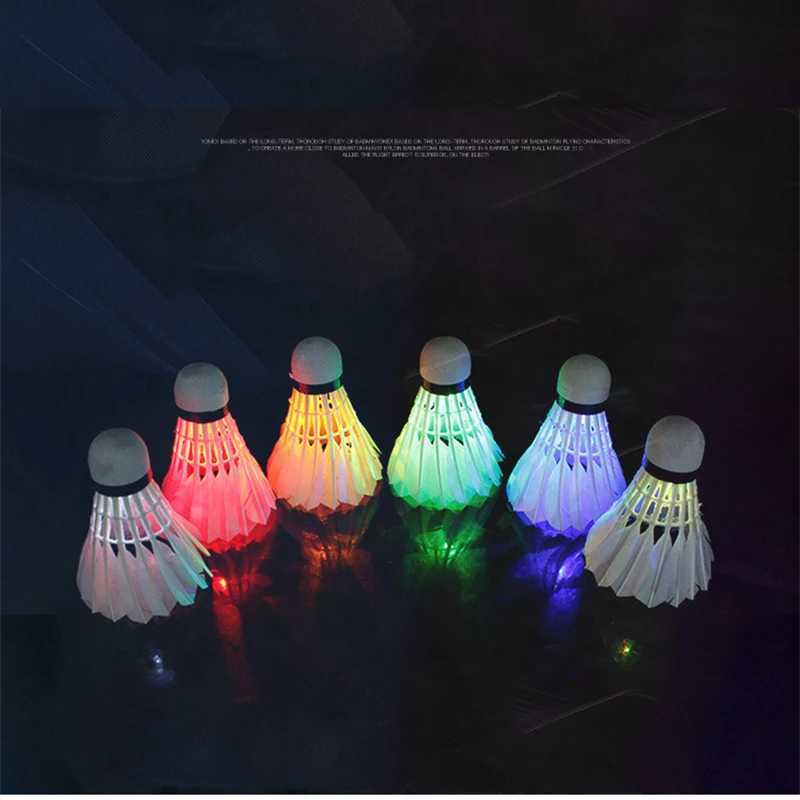 Welkin 1Pcs Lighting Badminton Foam Ball Head Luminous Colorful Shuttlecock Outdoor Sports Entertainment Night Training Ball Y240912