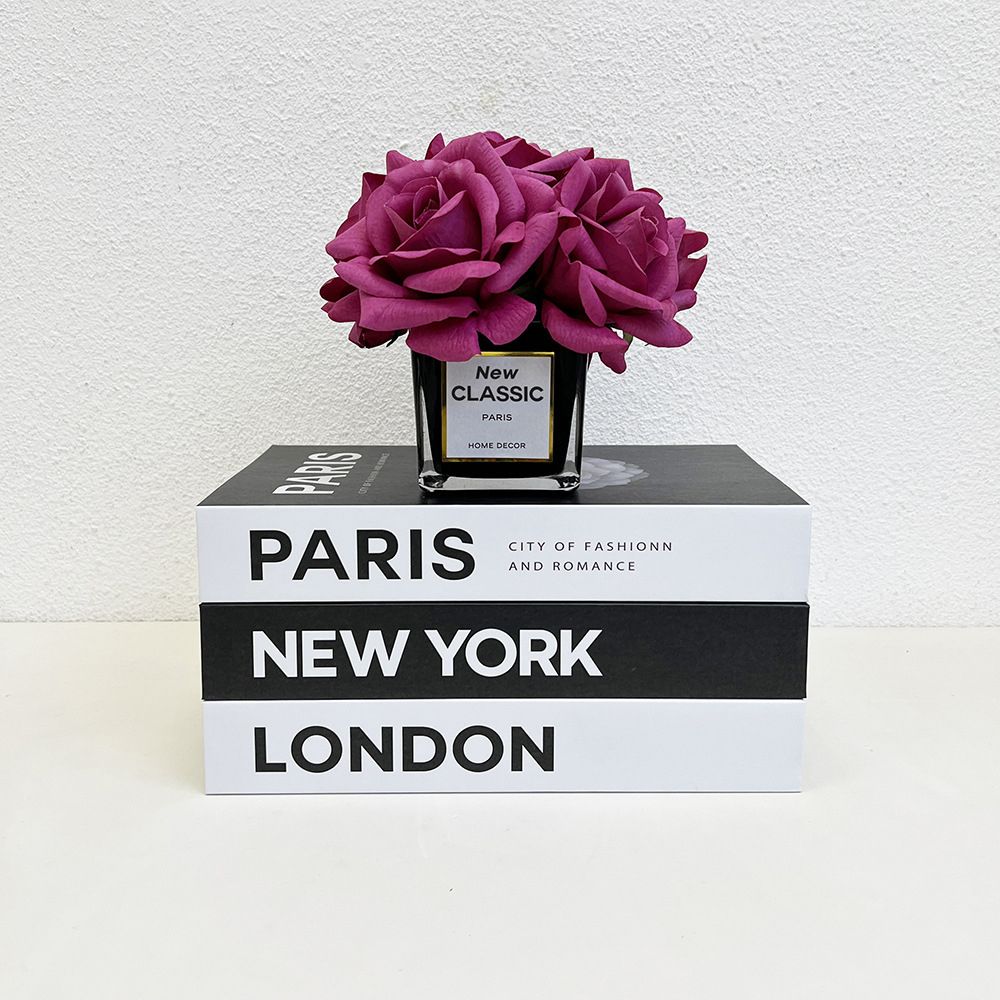 3 Pcs Fake for Decoration Simulation Book Storage Box Coffee Table Boo Villa Hotle Home Decor Shooting Props