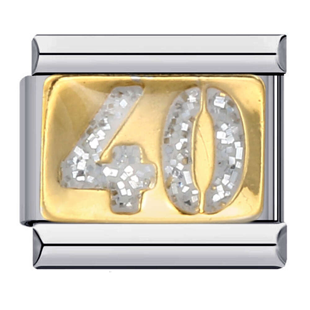 New Chinese Red Series Stainless Steel Welding Personalized Italian Module Bracelet Italian Charm Links Stainless Steel Fit 9mm Bracelet Making DIY Je