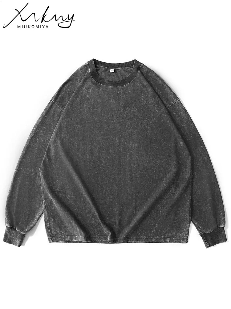 Cotton ultrafine womens long sleeved casual autumn black Tshirt 240913