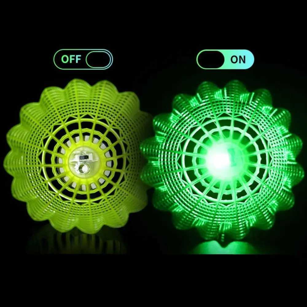 LED Badminton Ball Glowing Light Up Nylon Badminton Shuttlecocks Colorful Lighting Balls Sports Training In/Outdoor Game Y240912