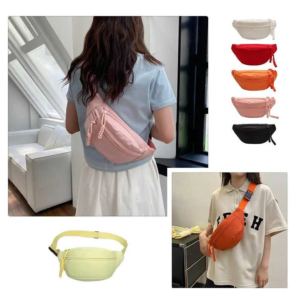 Waist Bags for Women Oxford Leisure Color Waist Bag Shoulder Crossbody Chest Bags Handbags All-match Messenger Belt Bags Z240912
