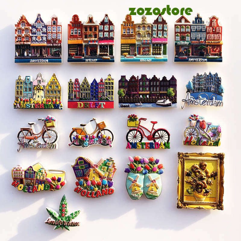 Refrigerators Magnet Amsterdam Netherlands Creative Souvenirs Decoration Magnetic Refrigerator Magnet Sticker Home Decoration