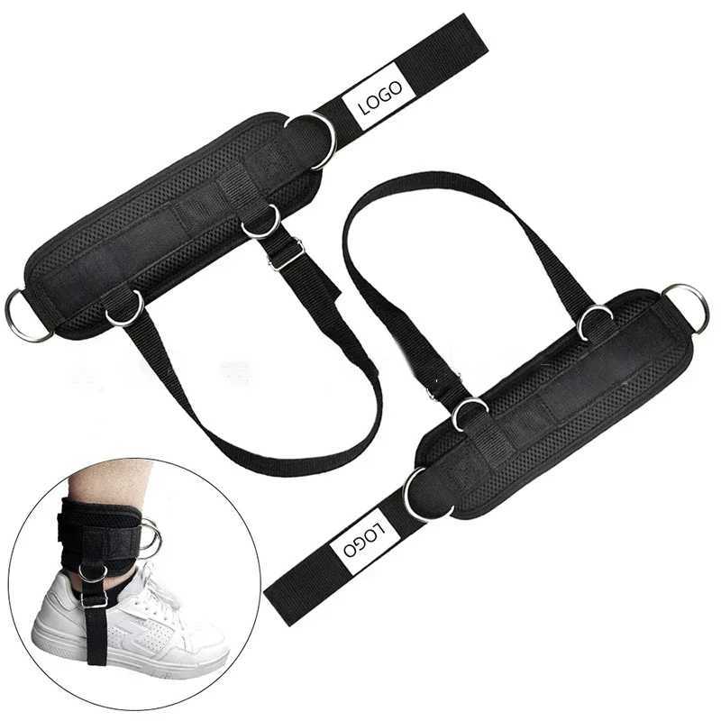 Workout Guard Buckle Ankle Pulley Machines For Gym Leg Cuffs Sport D-ring With Feet Sports Straps Adjustable Fitness Cable Y240913