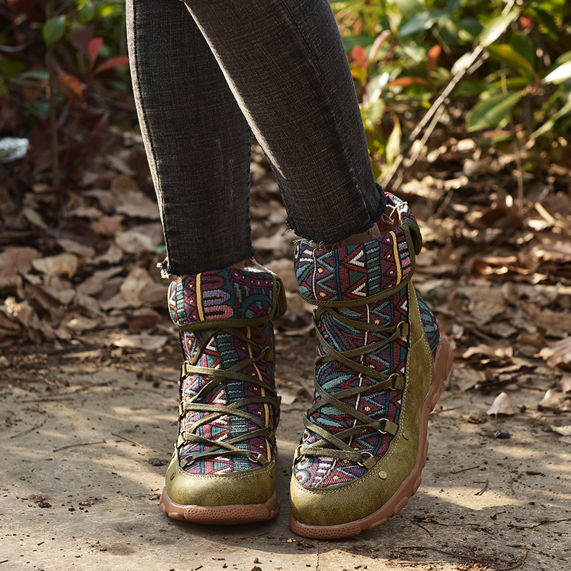 2020 autumn Winter new Women's Ladies Retro Bohemian Style Ankle Zip Short Boots Booties Casual Shoes women boots shoes uio9