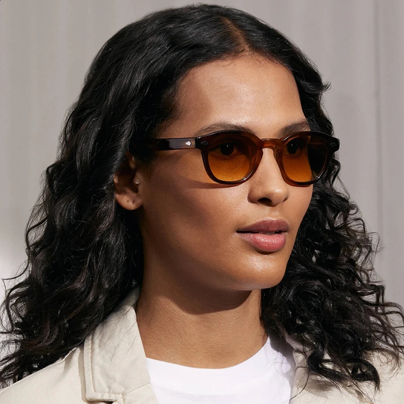 High quality acetate sunglasses suitable for male and female Lemtosh Tortoise black frame retro sunglasses gradient lens 240909