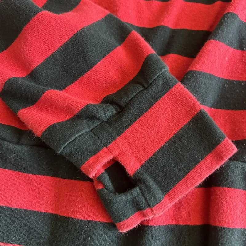 E-girl Gothic Emo Mall Goth Sweatshirts 2000s Retro Y2K Grunge Cyber Scene Striped Zip Up Hoodies Harajuku Jackets Coat Outfits M240912