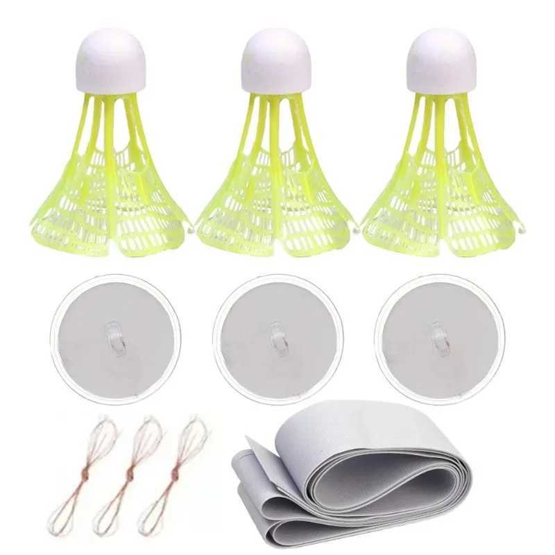 Glowing Balls Badminton Self Practice Rebounder with Highly Elastic Ropes Single Player Rebound Practice Swing Badminton Trainin Y240912