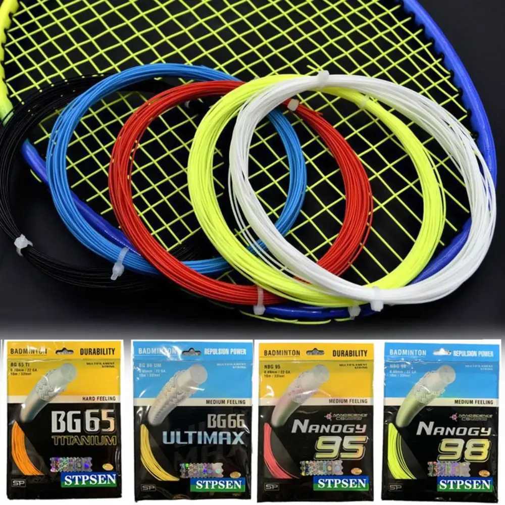 Random Color Badminton Racket String Tool Dia.0.7mm Length 10M Racquet Wire BG65 BG65Ti BG66ultmax Racquet Stringing Y240912