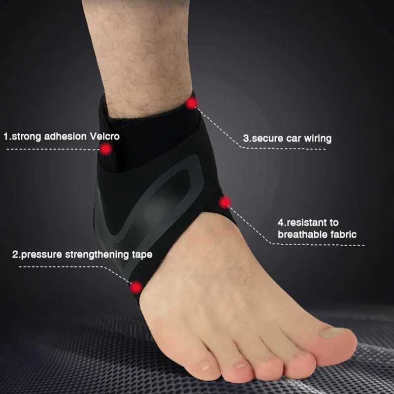 Ankle Brace Breathable Polyester Fiber for Sprains Sports Injuries Adjustable Compression Ankle Wrap Support For Fitness Running Y240913