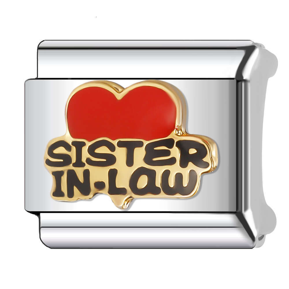 2024 Women's Gift Sweet heart love family charms Fit 9mm Stainless Steel Italian Charms Bracelet Links Beads DIY Bracelet With Italian Style Clas