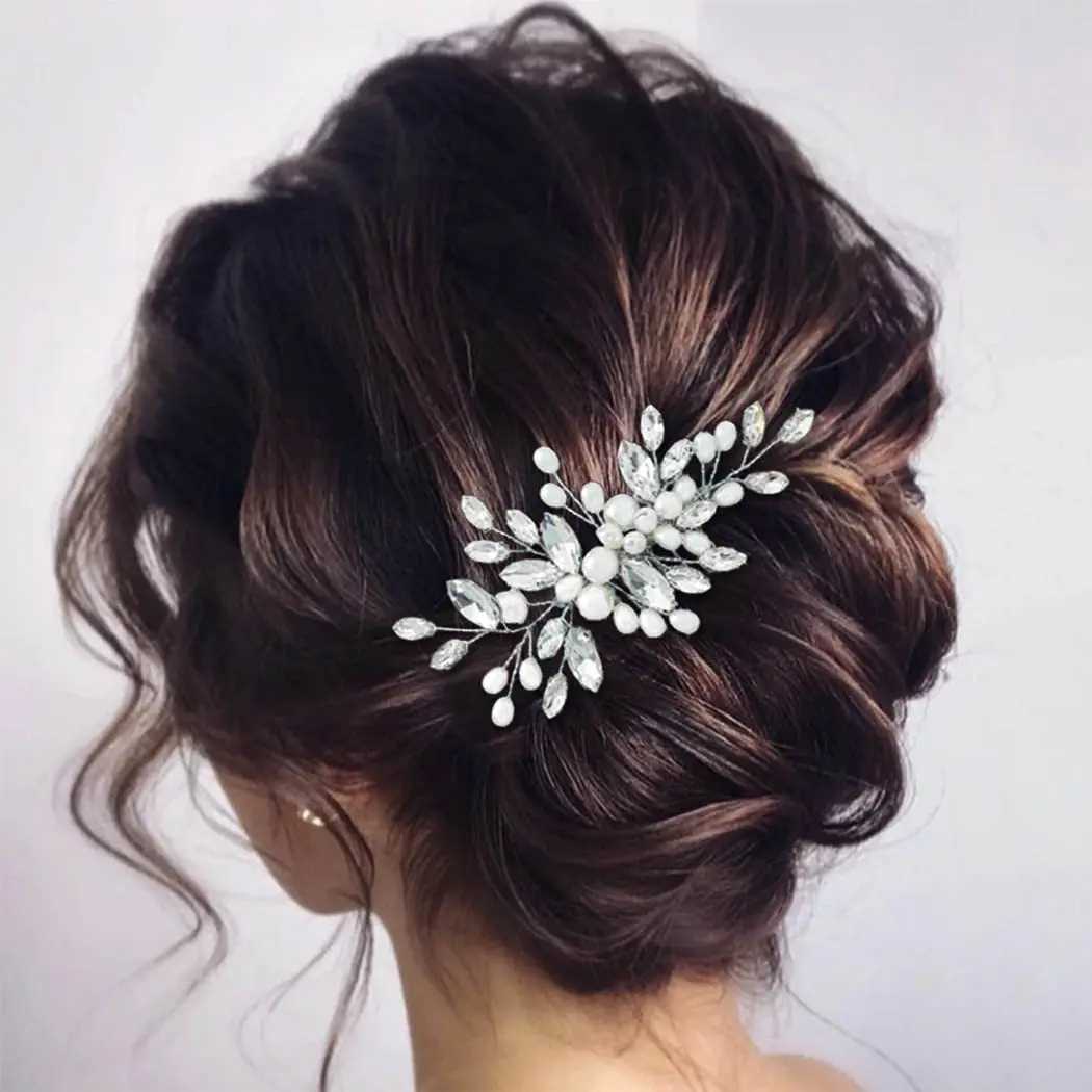 Fashion Pearl Rhinestone Lady Hair Combs Hair Accessories for Women Accessories Hair Jewelry Bridal Wedding HeadwearX240913