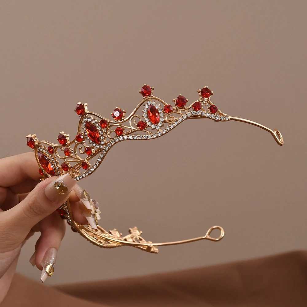 Princess Queen Vintage Baroque Crystal Crown Rhinestone Tiara For Women Bridal Weeding Party Prom Jewelry Hair AccessoriesX240913