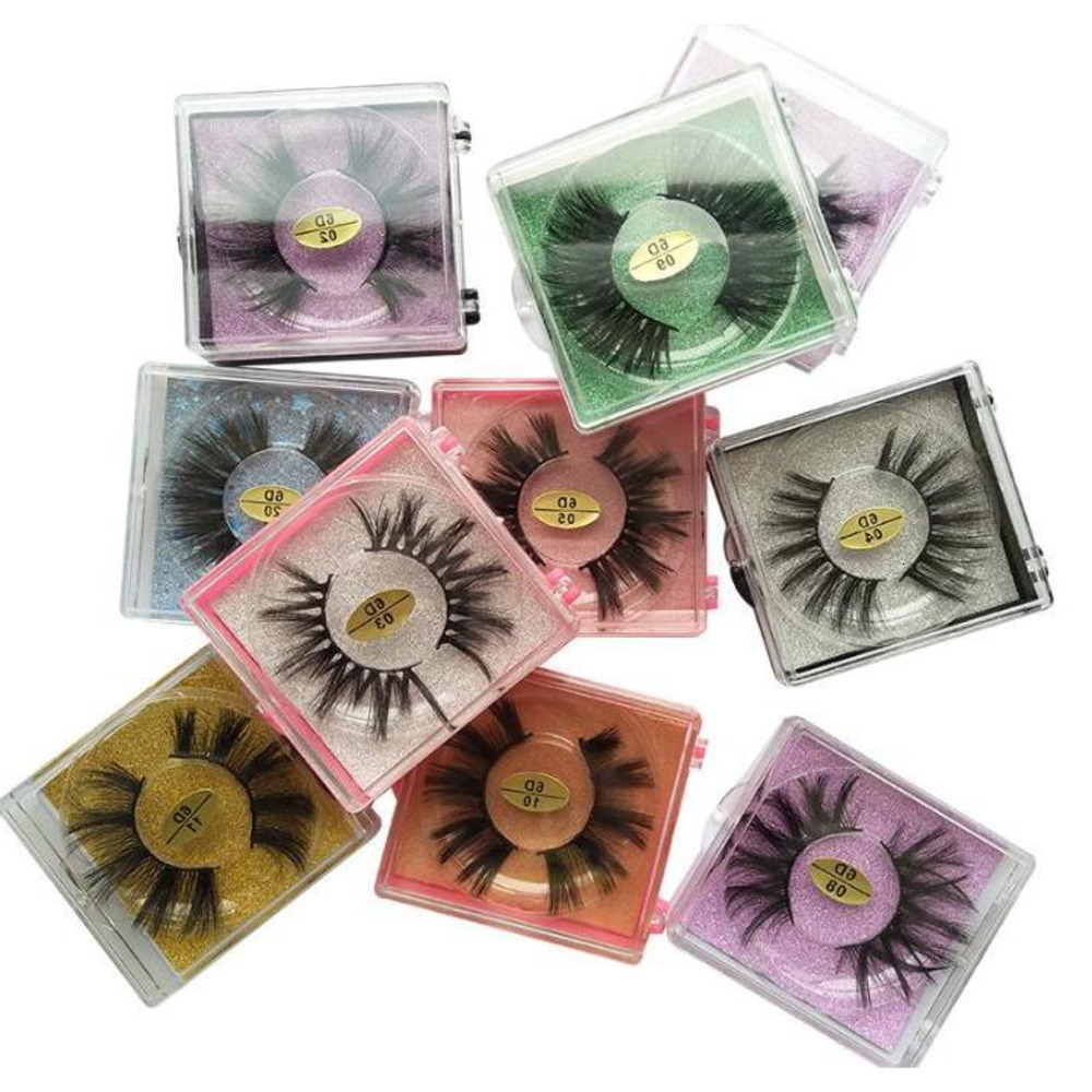 6D Mink Eyelashes Eye Makeup Mink False Lashes Soft Natural Thick Fake Eyelashes Eye Lashes Extension Beauty Tools With Box Pestanas De Vison 6D