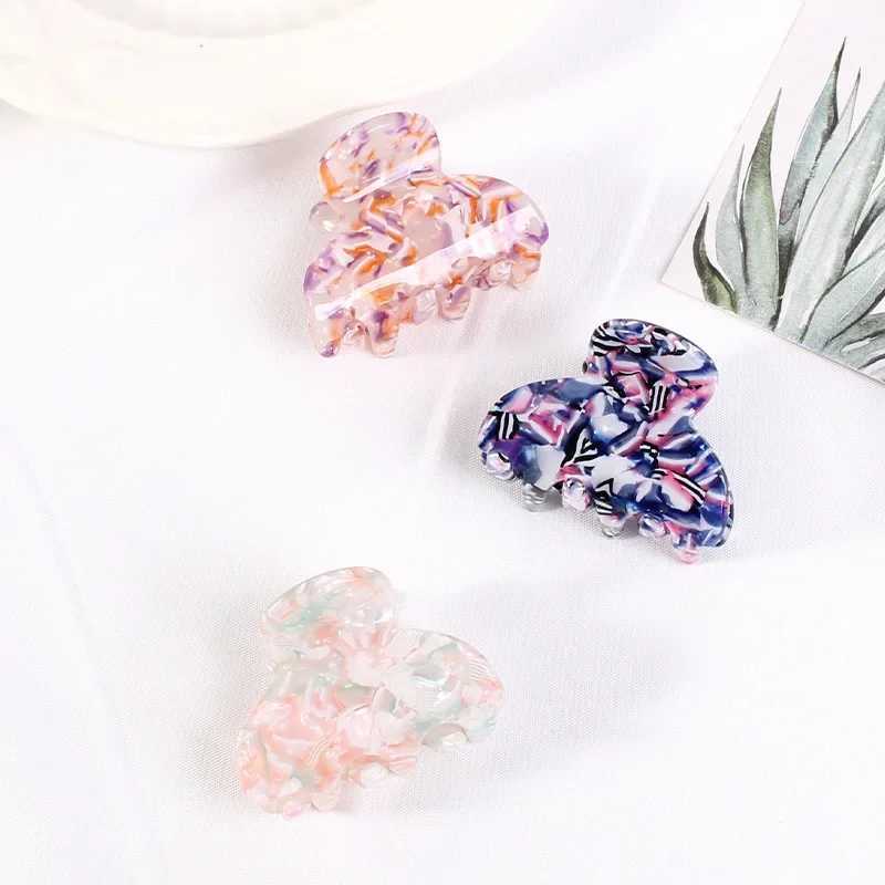 2023 Retro Fashion Mini Hair Claw Hair Clips Geometric Stripe Printing Women Hair Clips hairpin Girl Children AccessoriesX240912