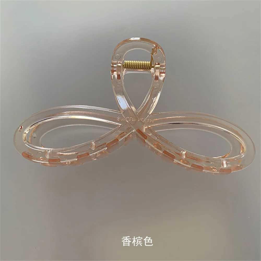 Fashion Multicolor Bowknot Hair Claw Simple Frosted Plastic Shark Hairclip for Women Girls Makeup Bath Ponytail Hairpin GiftX240912