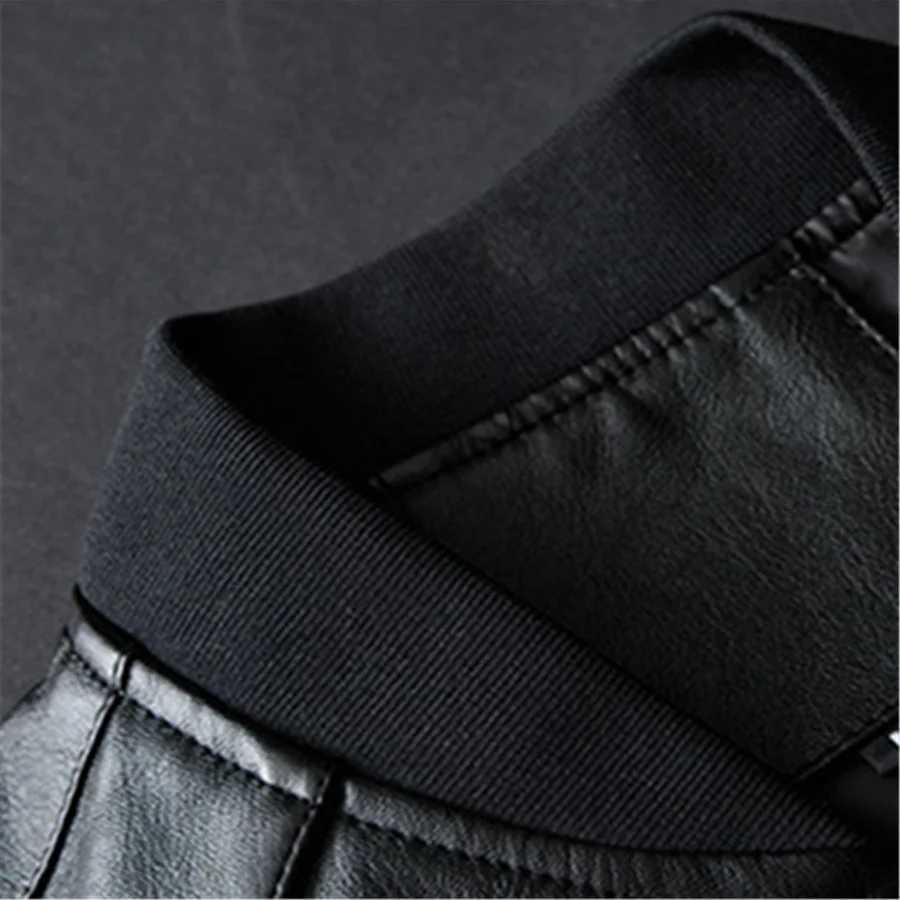Autumn Leather Jackets for Men Bomber Motorcycle PU Coat Causal Black Biker Pocket Zipper Jacket Outerwear Oversize 7XL 8XLX240913