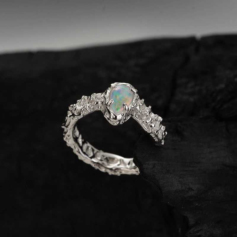 925 Sterling Silver Unique Design Opal Water Drop Ear Cuff Earrings For Women Girl Light Luxury Punk Ear Clip Party Jewelry GiftX240913