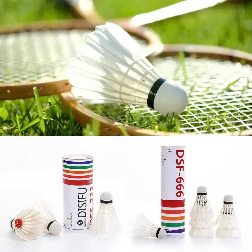 3/6Pcs High Quality Badminton Hard Ball Head Duck Feather Badminton Shuttlecock Badminton Ball Y240912
