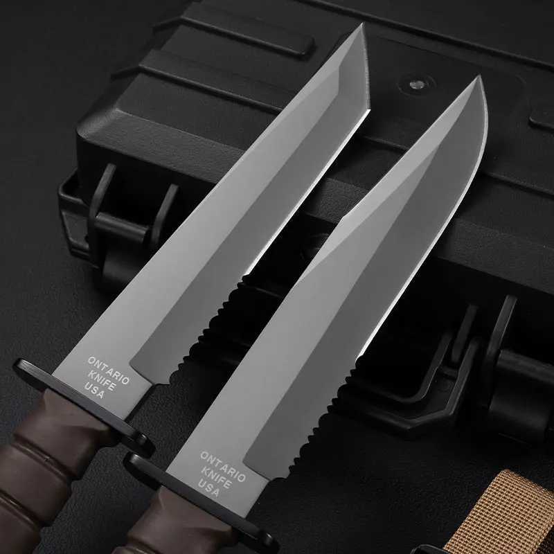 Outdoor camping knife multifunctional portable knife high hardness sharp knife survival knife hunting knifeW250402