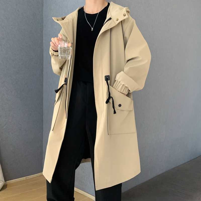 Misniki 2024 New Men Trench Coat Men Jacket Overcoat Casual Mens Windbreakers Solid Color Men Fashion Outwear JP62 Y240913