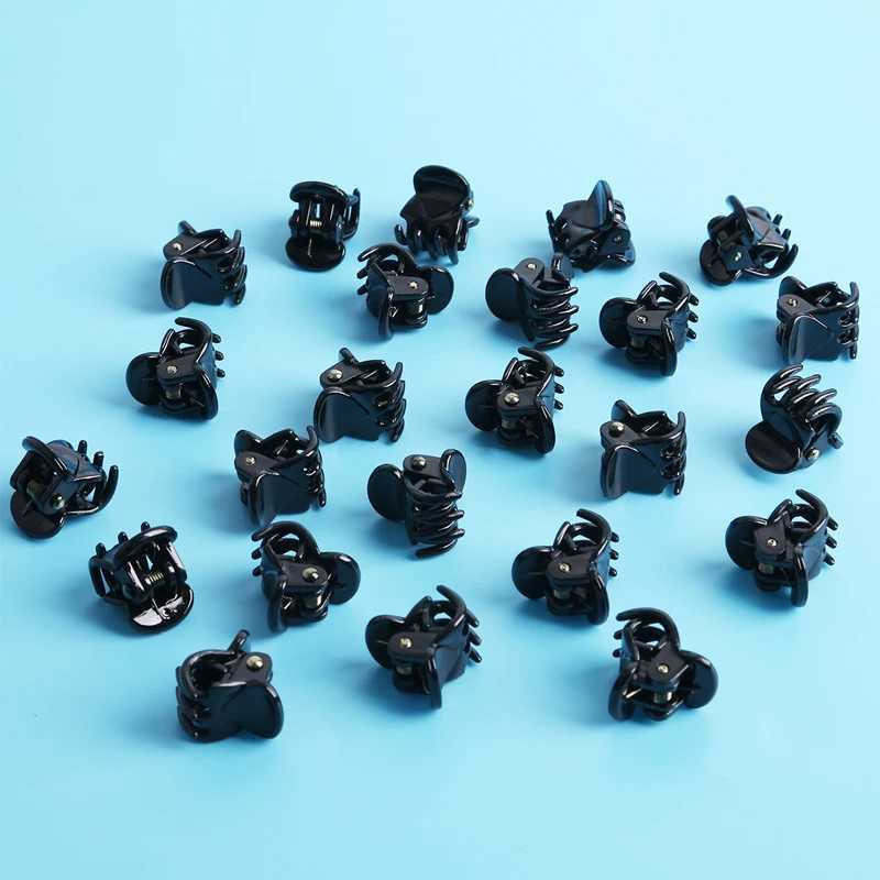 10-20Pcs Hair Claw Clips for Women Girls 1cm 1.5cm Black Brown Transparent Plastic Clamp for Ladies Headwear Hair AccessoriesX240912