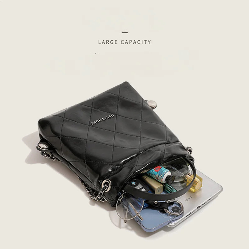 Korean Ins style diamond checkered backpack for women solid color backpack high-end brushed PU leather handbag 240912