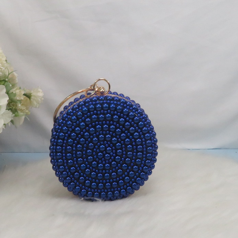 White/ivory/Red/Royal Blue pearl bag women's handbags evening bag Day clutch small handbag bride Wedding party bag with handle