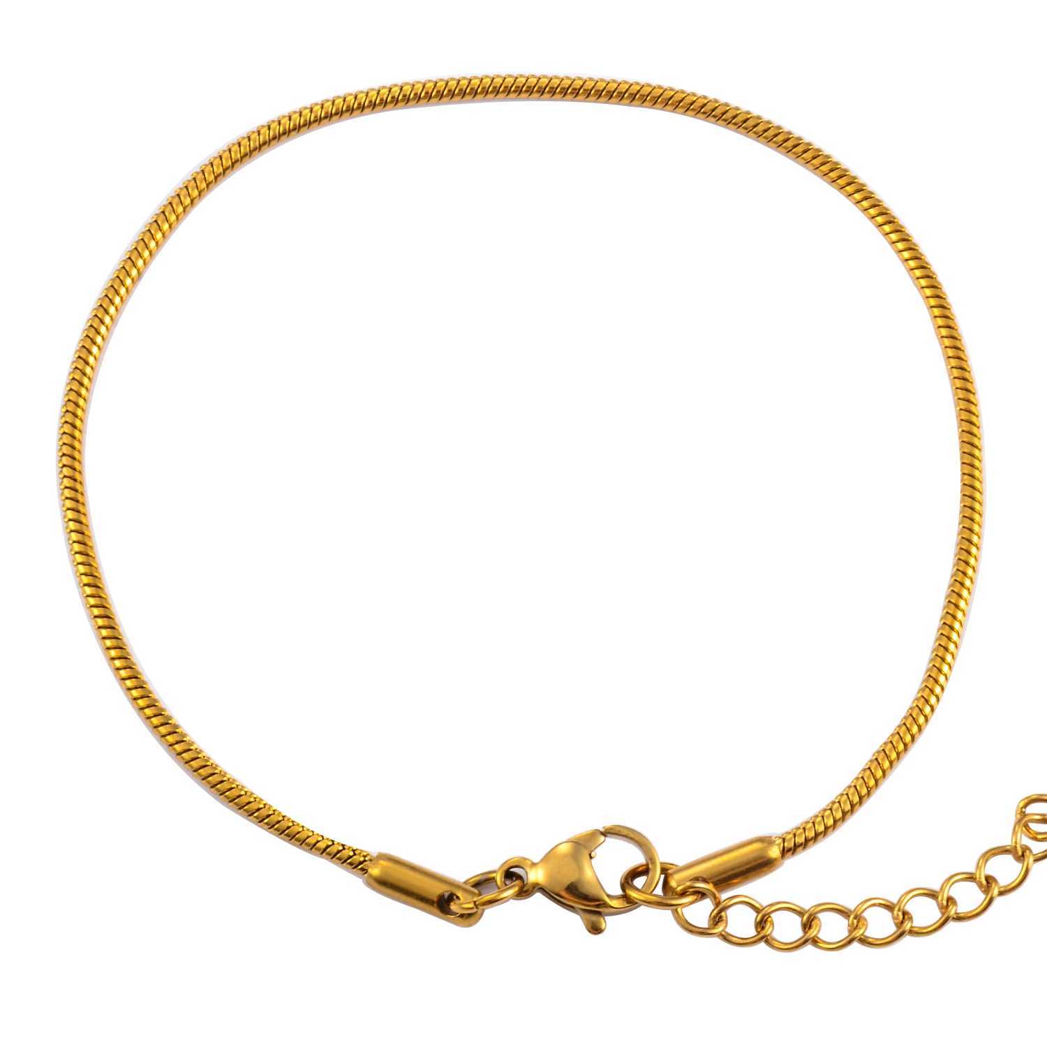 Width 1mm/1.5mm/2.4mm Stainless Steel Gold /Silver Color Snake Tiny Chain Bracelet Extender 3cm Women Men Fashion Jewelry GiftX240913