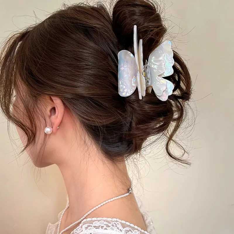 New Fairy Butterfly Hair Claw Acetate Crab Hair Clip Summer Sweet Princess Shark Clip for Women Girl Hairpin Hair AccessoriesX2409