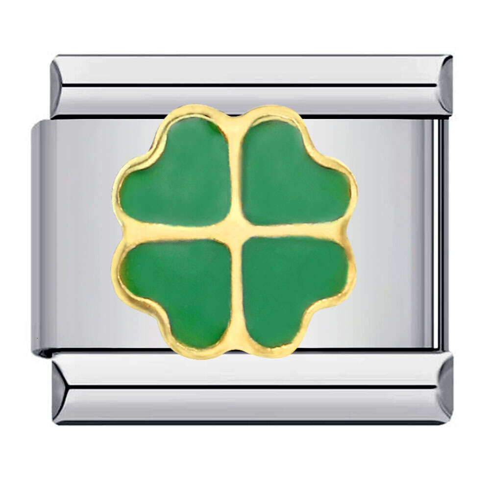 Wer World Bead Titanium Steel Welded Enamel Bracelet DIY Elastic Splicing Strap Chain Italian Charm Links Fit 9Mm Bracelet Jewelry DIY Making Gifts