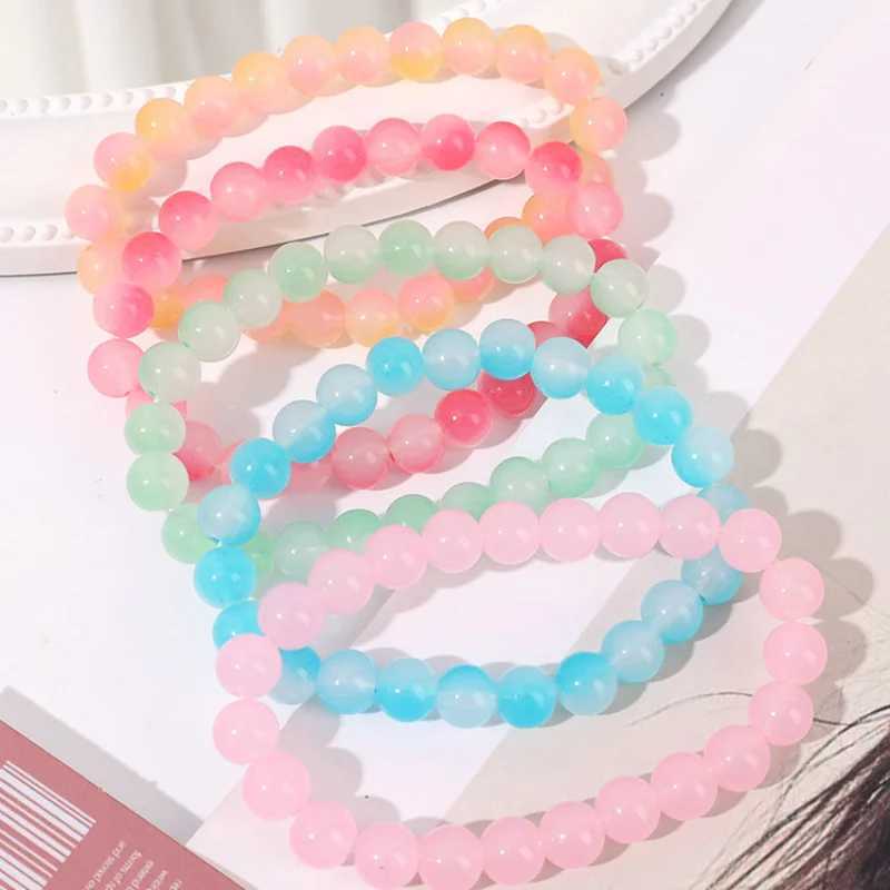 Fashion Pink Crystal Quartz Natural Stone Bracelet Elastic Spiritual Healing Energy Chain Bracelet Jewelry Beads Lover Gift W240913