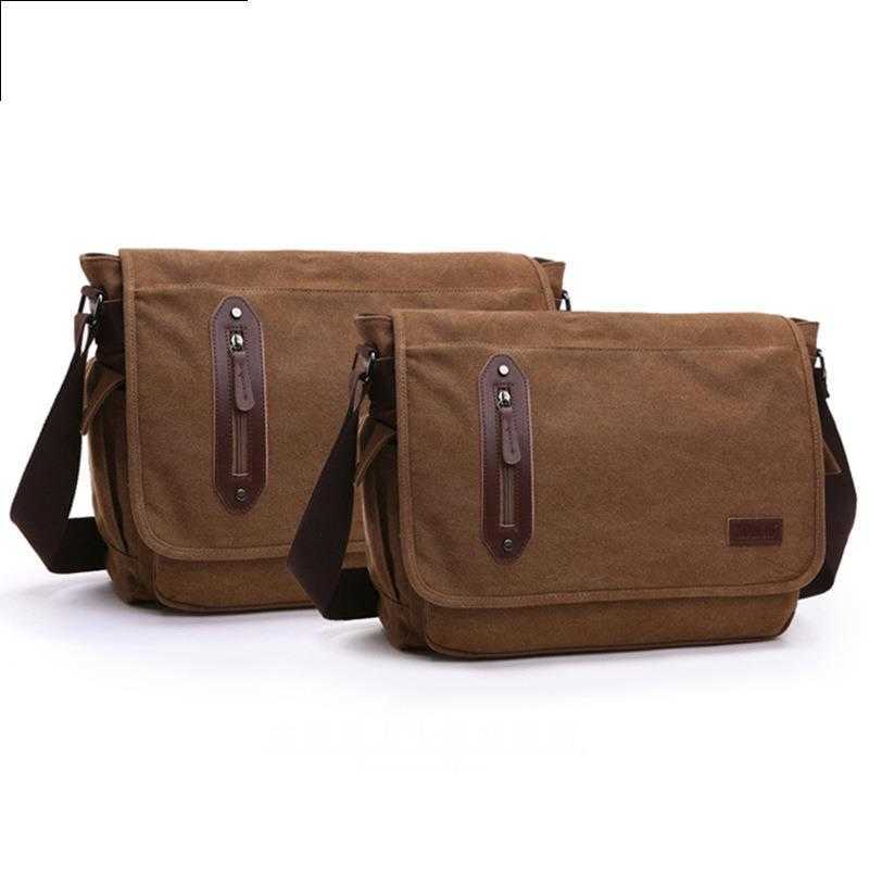 Straight canvas shoulder bag, men's crossbody bag, casual student backpack 240915