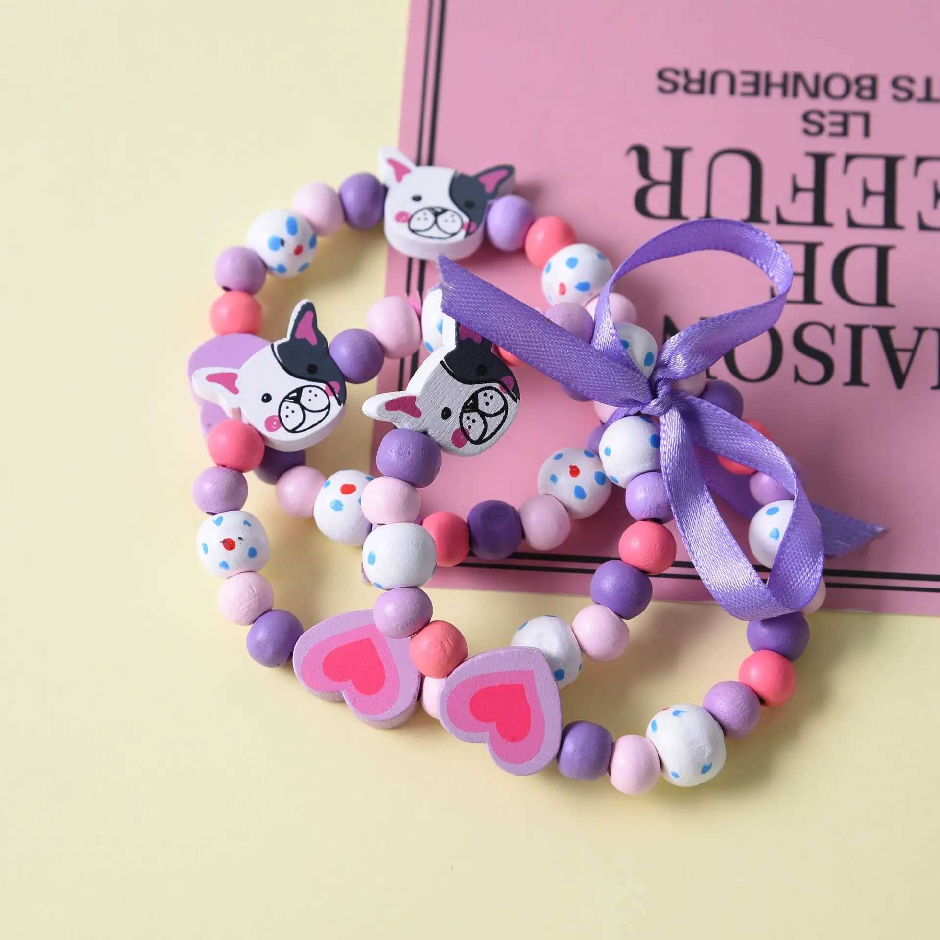 3 Cute Animal Flowers Cartoon Flowers Childrens Sweater Bracelet Childrens Gift cp2650 W240913