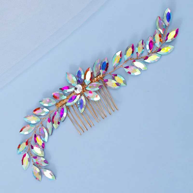 Floralbride Alloy Colorful Clear Opal Crystals Rhinestones Bridal Hair comb Pins Wedding Headpieces Women Girls Hair JewelryX240913