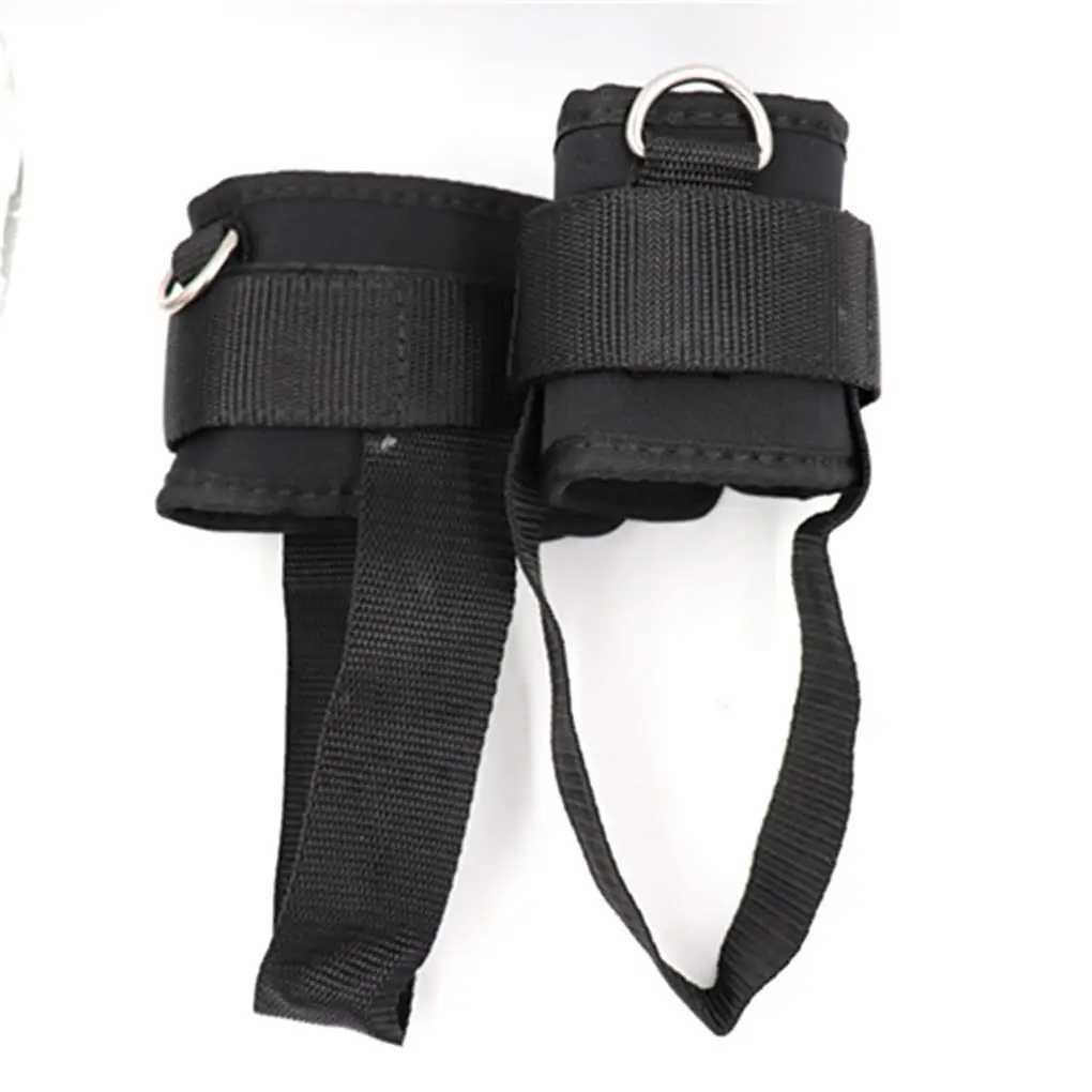 2 Pieces Fitness Ankle Straps D-Ring Cuffs Gym Leg Exercise Workouts Pulley with Buckle Sports Feet Guard for Cable Machines Y240913