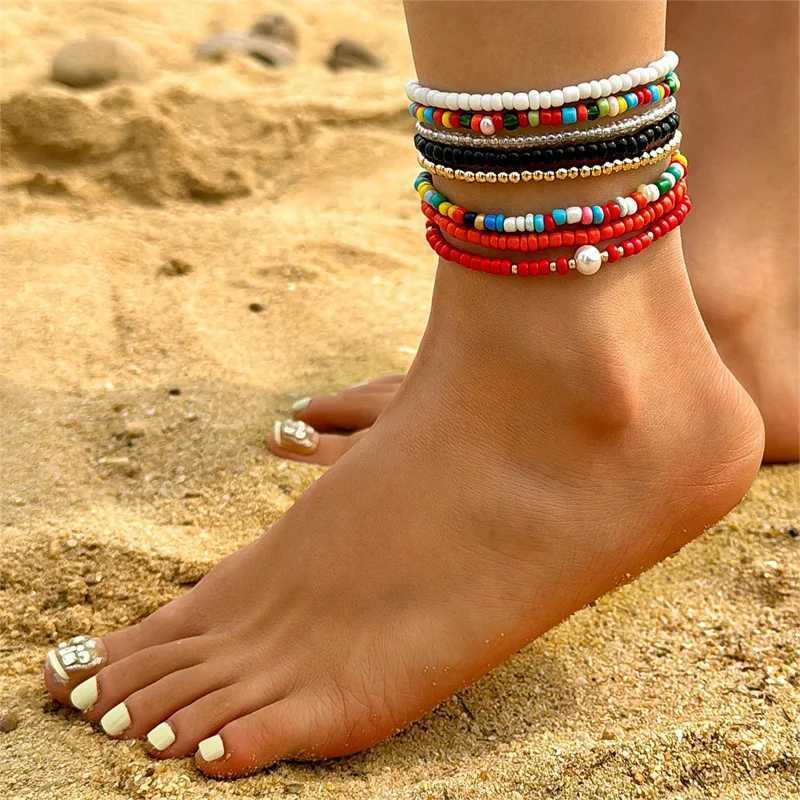 Bohemian Resort Hotel Shell Bead Weaving Bracelet Beach Wind Sea Star Pearl Seven Piece Set W240913