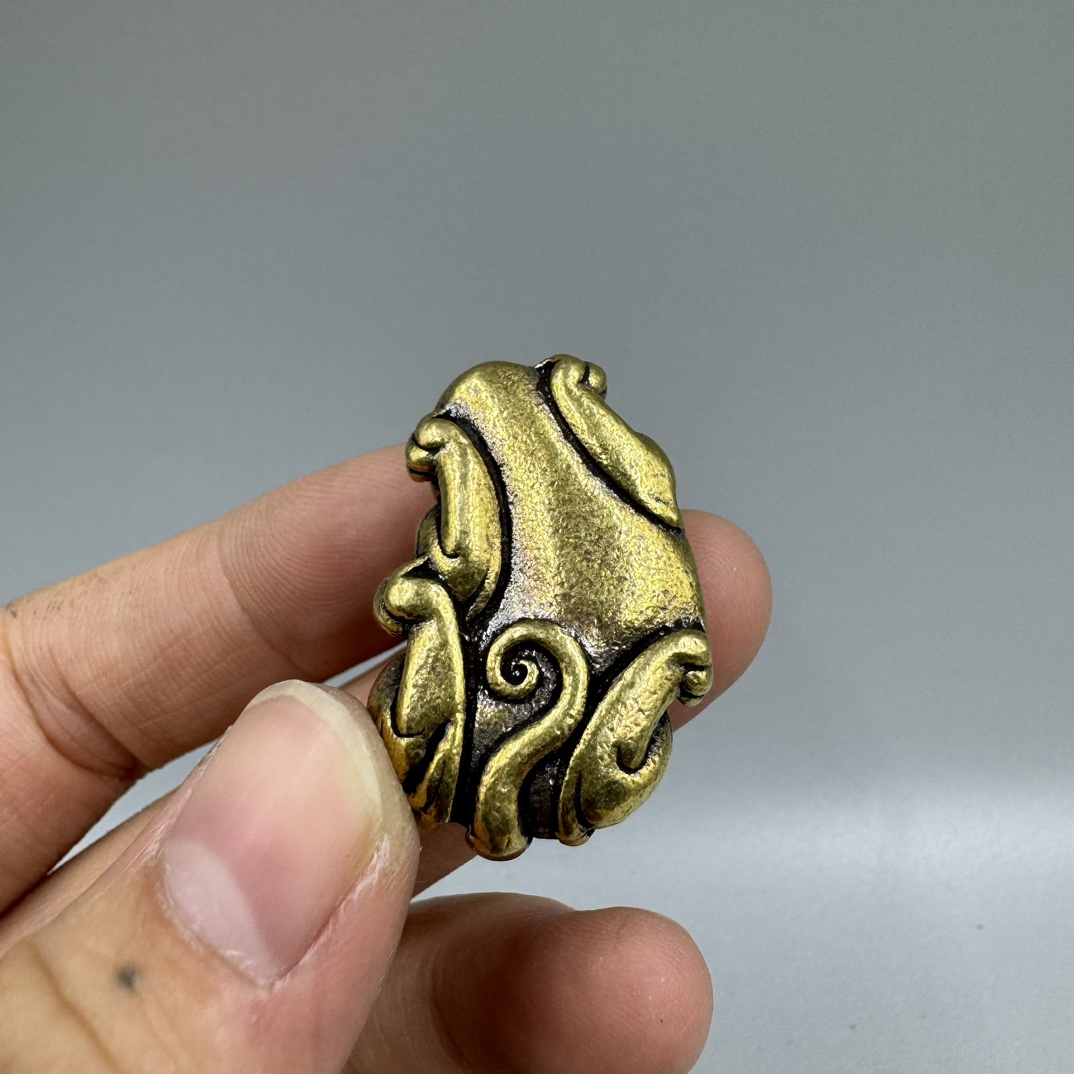 Solid Brass Animal Statue Tea Pet Ornament Lucky Beast Pixiu Figurine Toy Craft Brass Lucky Pixiu Keychain Pendant