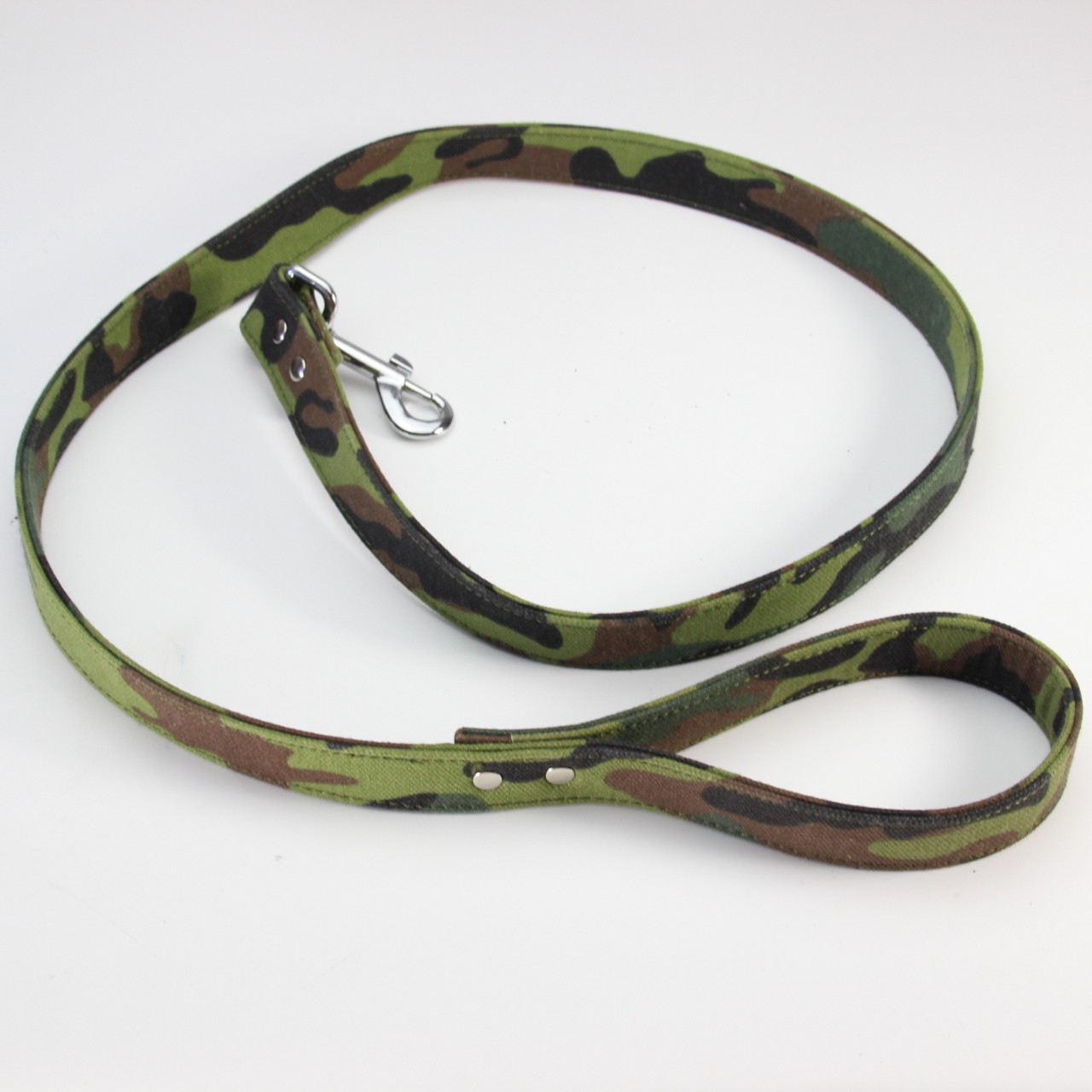 Camouflage canvas thick dog lead medium and large dog lead rope can DIY pet collar 120cm dog chain