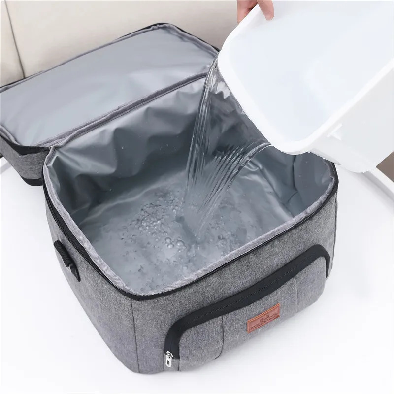 Insulated cooler lunch bag picnic car ice Bolsa Termica Loncheras Para outdoor doublelayer waterproof Oxford box 240910