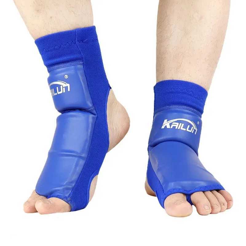 PU Leather Instep Ankle Guard MMA Boxing Muay Thai Foot Guards Feet Protector Martial Arts Wushu Sanda Training Protective Gear Y240913