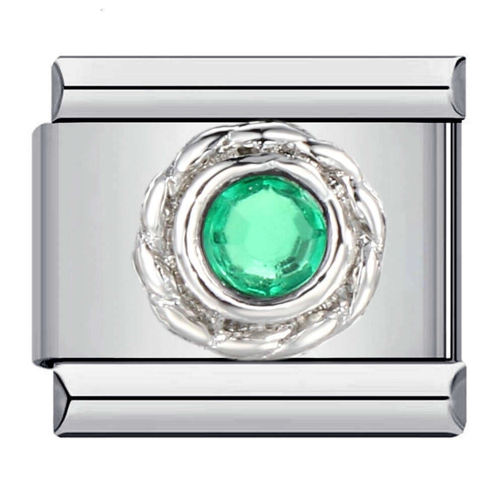 Inlaid New Titanium Steel Welding Enamel DIY Bead Bracelet Italian Charm Bracelet Italian Charm Links Fit 9Mm Bracelet Jewelry DIY Making Gifts