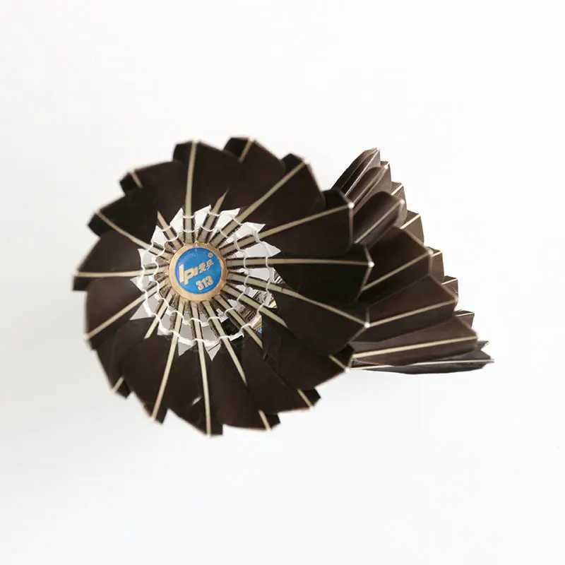 Black Barreled Badminton Training Match Black Goose Feather 12-pack Wholesale Badminton. Shuttlecock Durable Shuttlecock Y240912