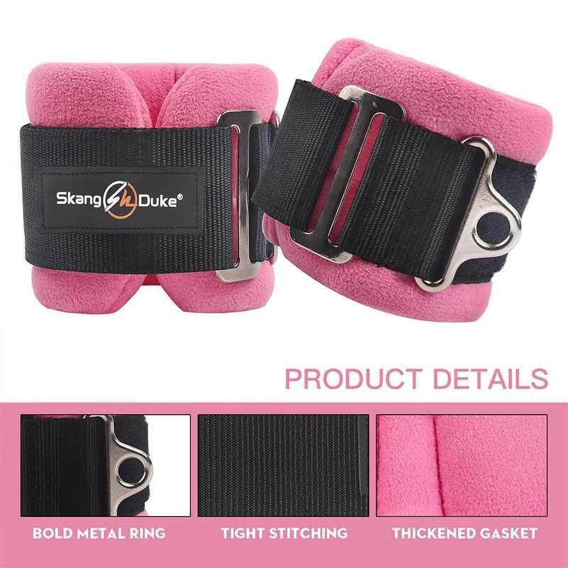 1Pcs Polar Fleece Soft Fitness Ankle Straps Adjustable D-Ring Foot Support Cuffs Gym Leg Strength Workouts Pulley With Buckle Y240913