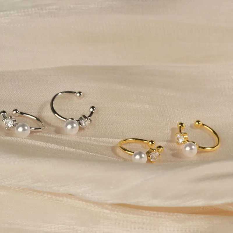 Luxury Temperament Without Ear Hole Earbone Clip Women 925 Sterling Silver Fashion Wedding Bridesmaid JewelryX240913
