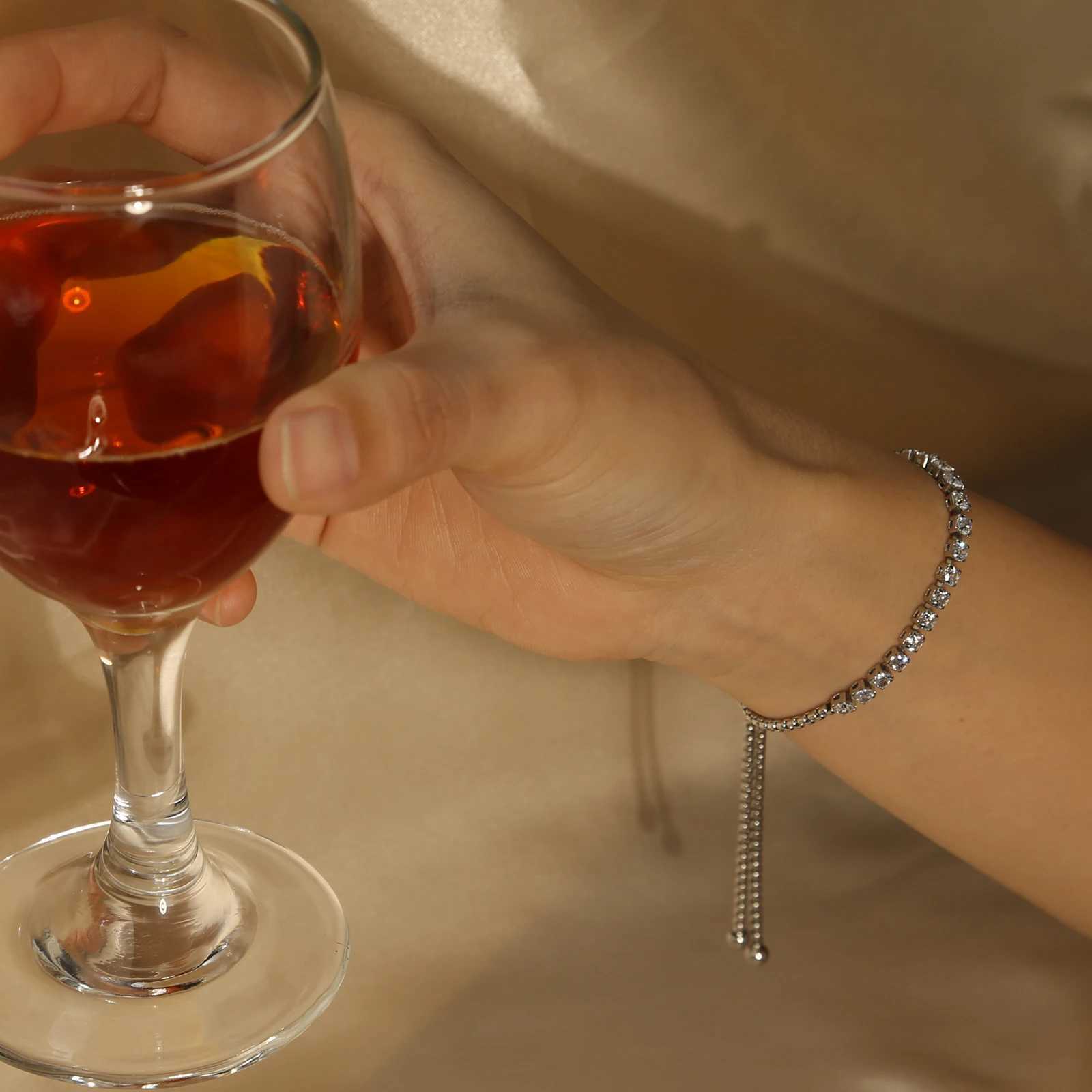 Luxury Hiphop Iced Out 3MM 4MM 5MM Cubic Zirconia Tennis Bracelets For Women and Men Silver Color Adjustable lengthX240913