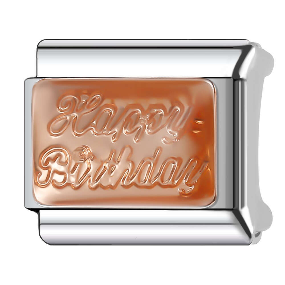 2024 New Women's Gift Enjoy Family love Beads Italian Charms Links Beads Fit 9Mm Stainless Steel Bracelet Making Jewelry