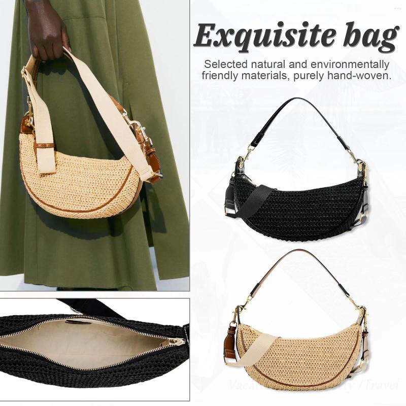 Ladies Crossbody Bag Crescent Dumpling Small Casual Shoulder Purse Handbag - Adjustable Strap PU Leather Multi-Color