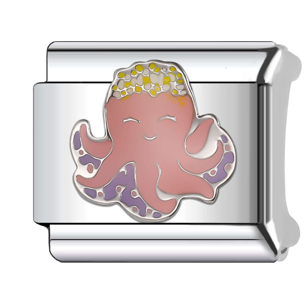 New Women's Gift Cute animals whales dolphins Bead Italian Charms Links Bangle Beads Fit 9mm Stainless Steel Bracelet Making DIY For Women Fashio