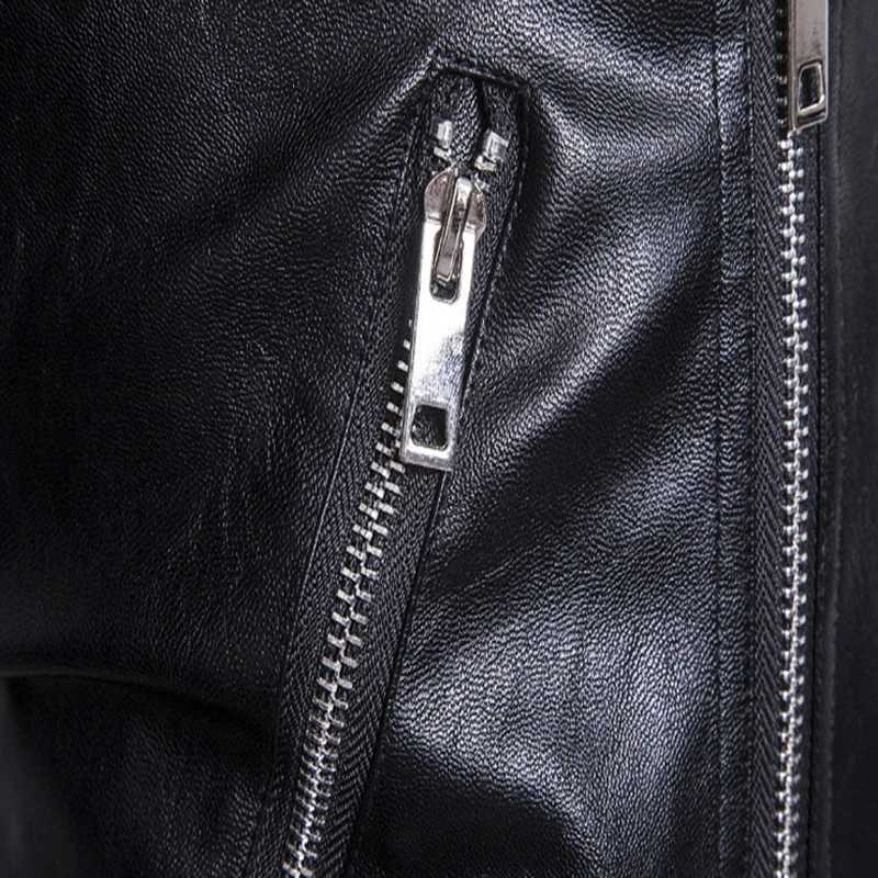 2022 New Motorcycle Pilot Leather Jacket Fashion Brand Mens Designer Punk Wind Oblique Zipper Design Mens Leather Jacket CoatX240913